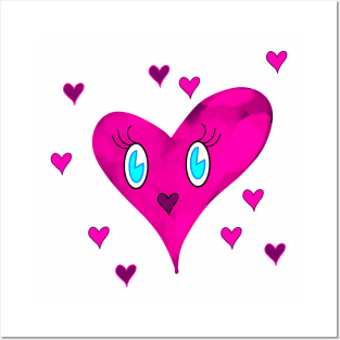 Herzchen the little pink heart Posters and Art